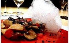 Cutting-edge dining at Iggy’s, Singapore vege garden - mushrooms and foam