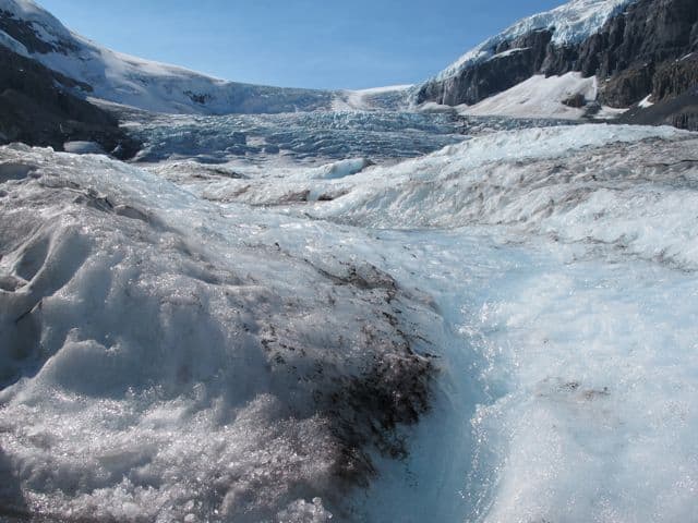 athabasca-glacier-stream athabasca-glacier-stream-photo