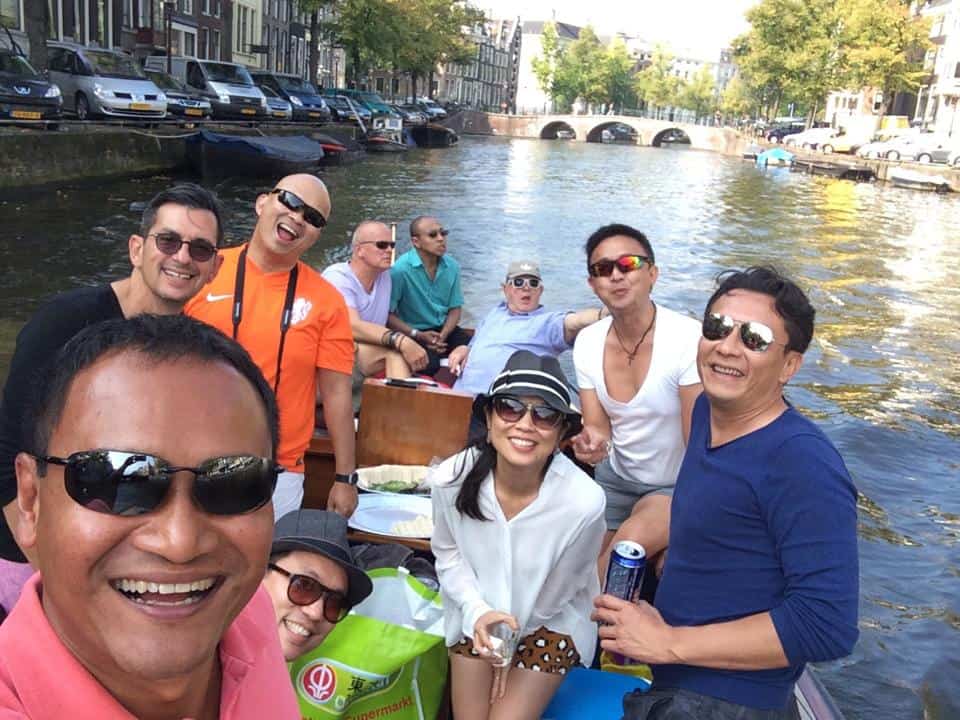 Me and my besties on my birthday cruise in Amsterdam.