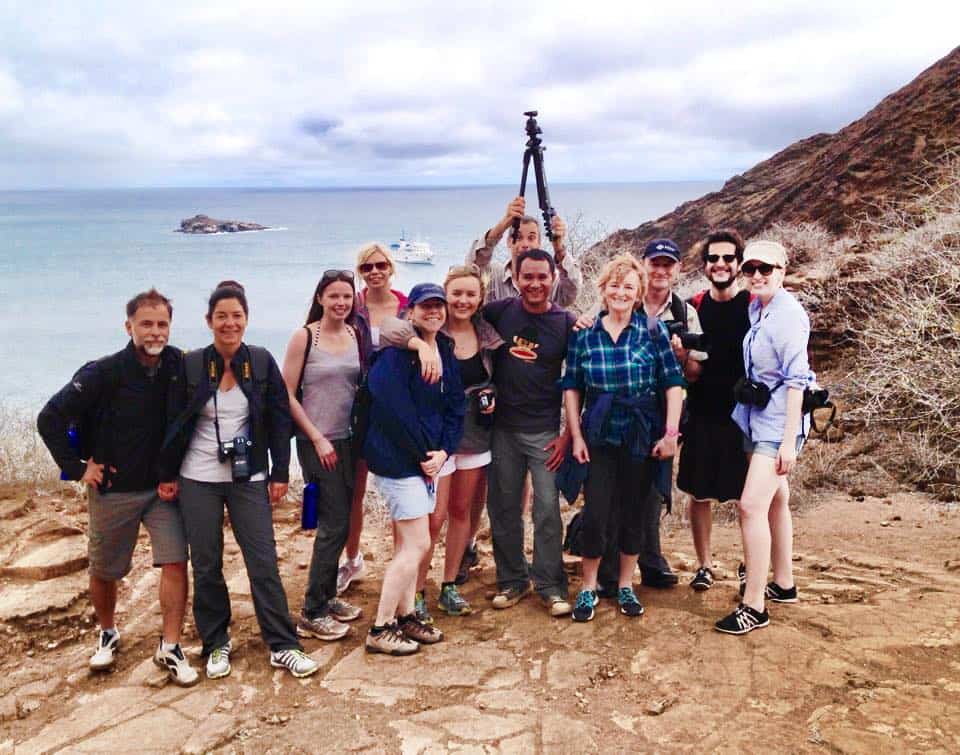 With my friends on the Galapagos Islands. What an awesome trip!