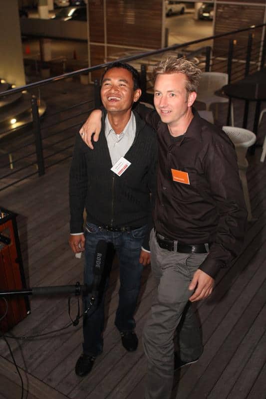 Me and Melvin doing a TV interview in Cape Town.