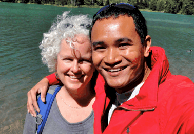 Me and Janice on a hike in the Austrian Alps.