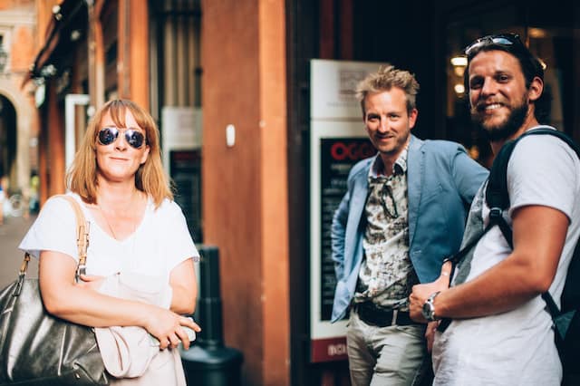 Hanging out with Angelika, Melvin and Nick in Bologna.