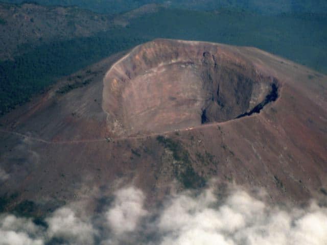 Aerial view of Mt. Vesuvius, Italy