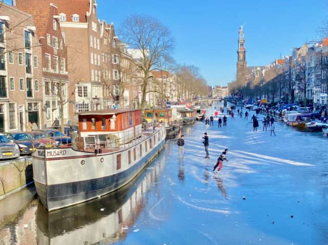 amsterdam photo frozen canal