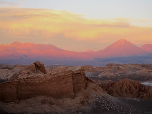 Hiking through the Valle de la Luna in the Atacama Desert in northern Chile.