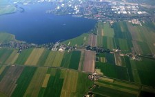 An aerial experience of Europe Dutch=patchwork-of-fields