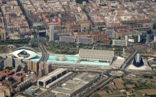 Plane views: Valencia The futuristic City of Arts and Sciences in Valencia, Spain.