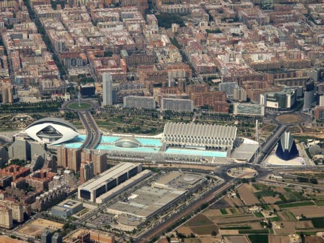 The futuristic City of Arts and Sciences in Valencia, Spain.