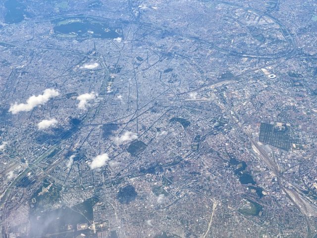 paris plane window view