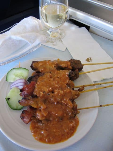 malaysia airlines satay business class food