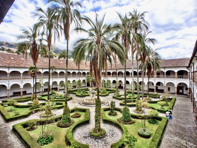 san francisco monastery courtyard quito-photo