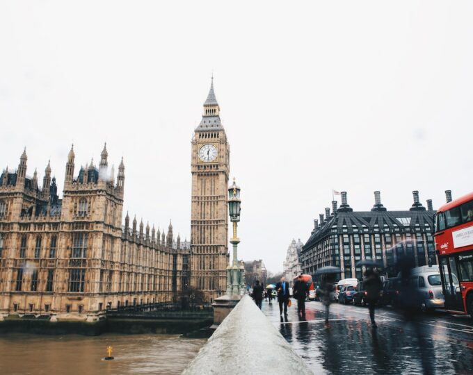 Exploring London in the rain