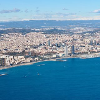barcelona flight view