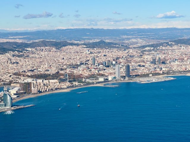 barcelona flight view