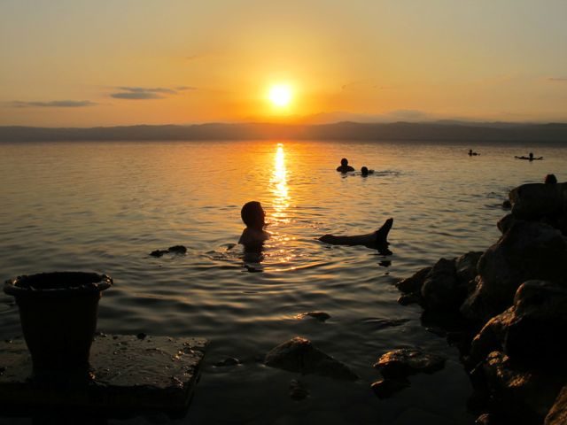 The experience of floating in the Dead Sea