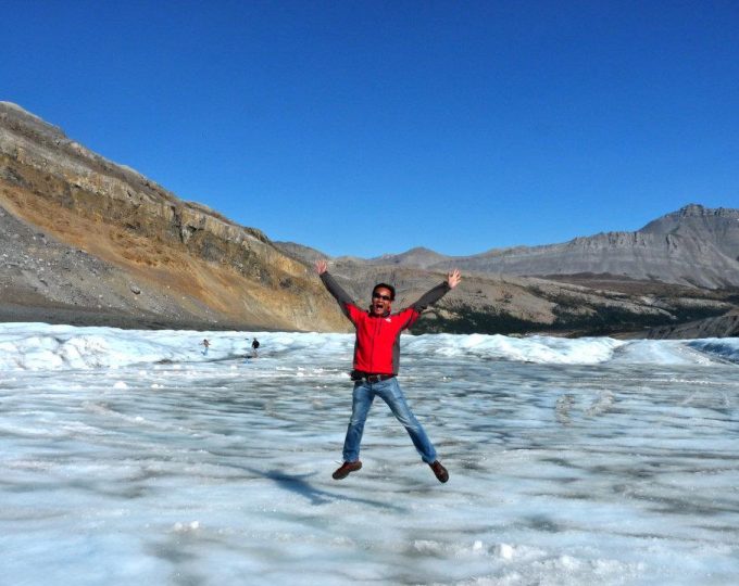 Fun and thrills on the Athabasca Glacier