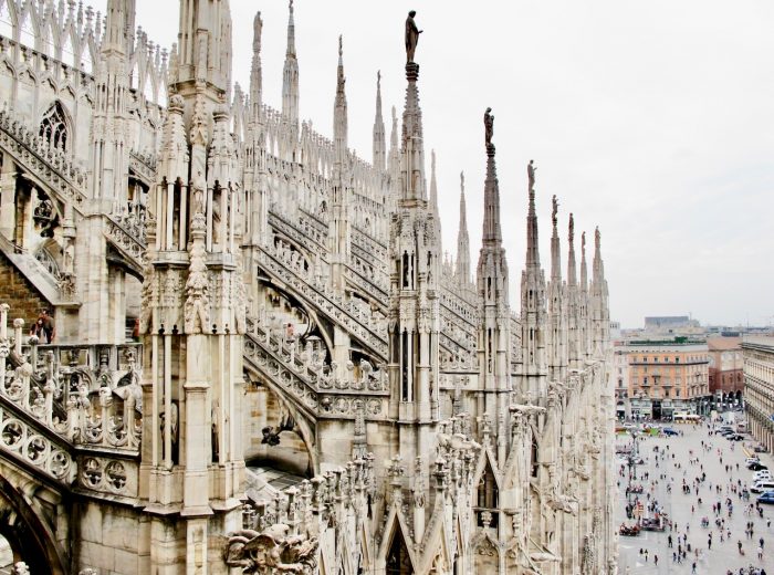 The spires of the Duomo