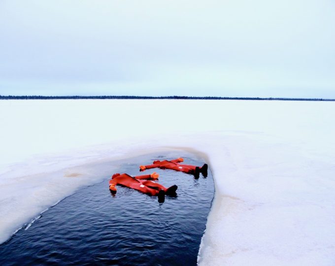Ice-floating in Lapland