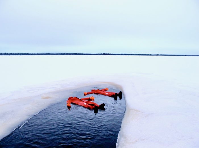 Ice-floating in Lapland