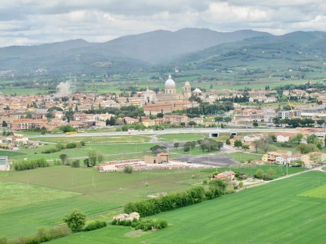 Basilica di Santa Maria degli Angeli aerial view photo