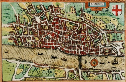 John Speed's map of London (image courtesy of Occidental College).