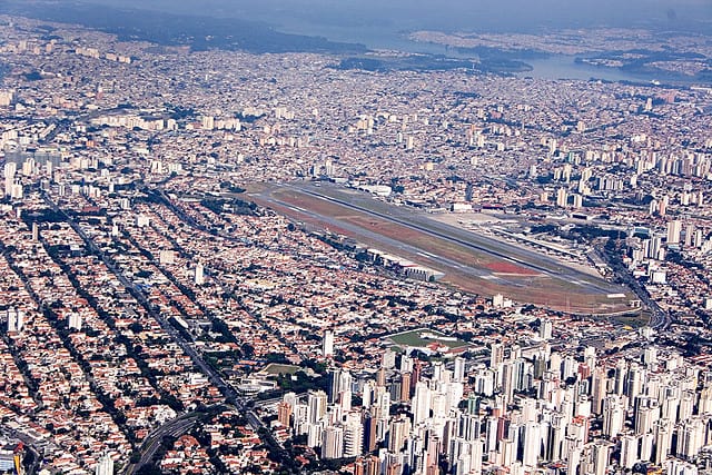 Aerial view of Congonhas Airport in Sao Paulo (image courtesy of Fernando Stankuns)