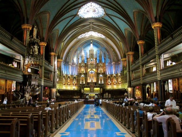 The magnificent Notre-Dame Basilica of Montréal