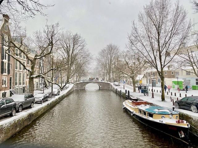 amsterdam winter canal