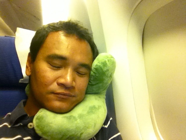 Me and my J-Pillow. Notice my happy face. ;-)