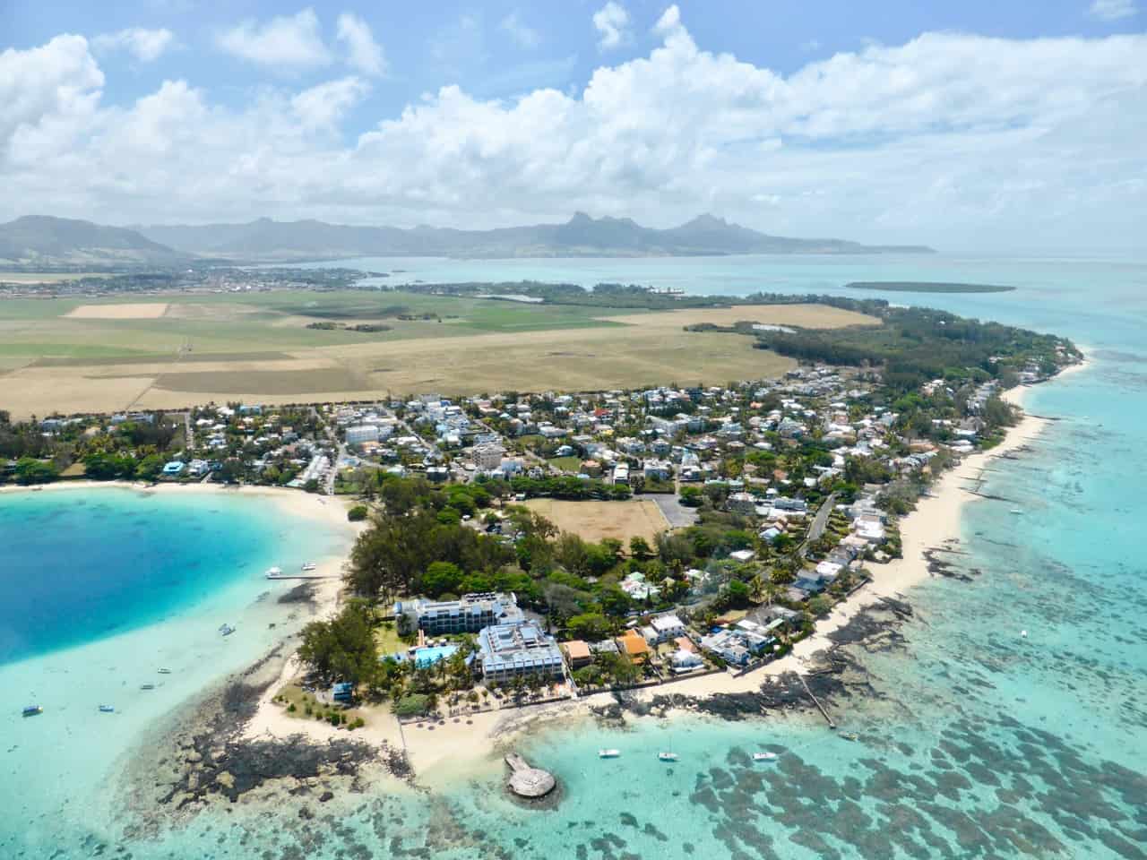 Aerial views of Mauritius from a plane window | Velvet Escape