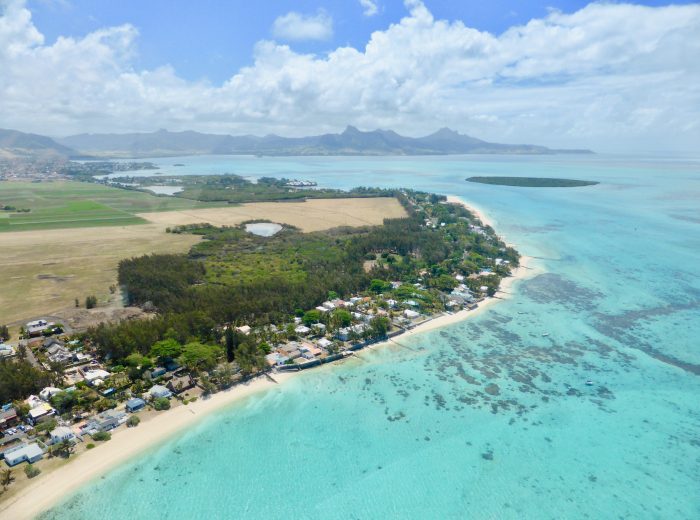 A helicopter tour of Mauritius