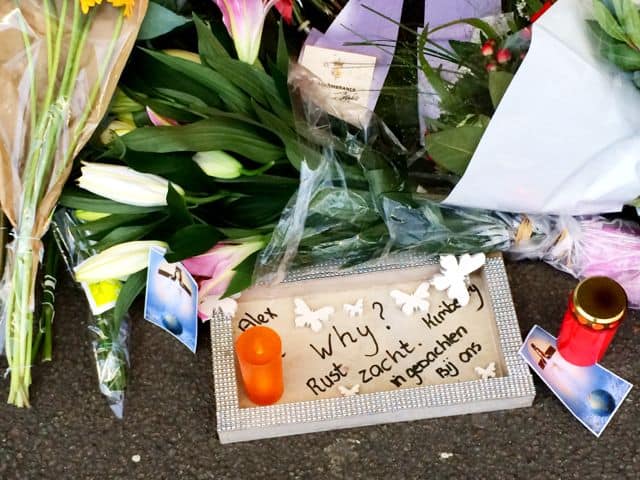 A note left at the MH17 memorial at Schiphol Airport.