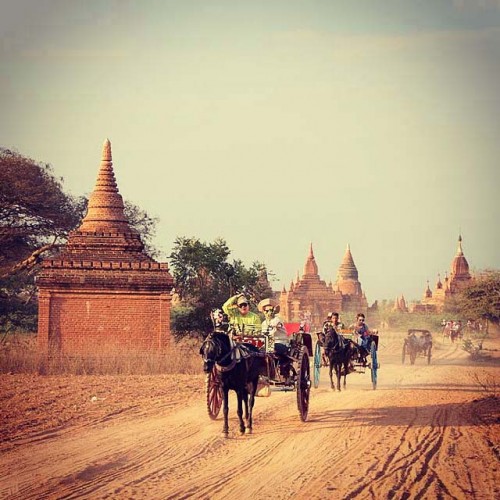Exploring Bagan.