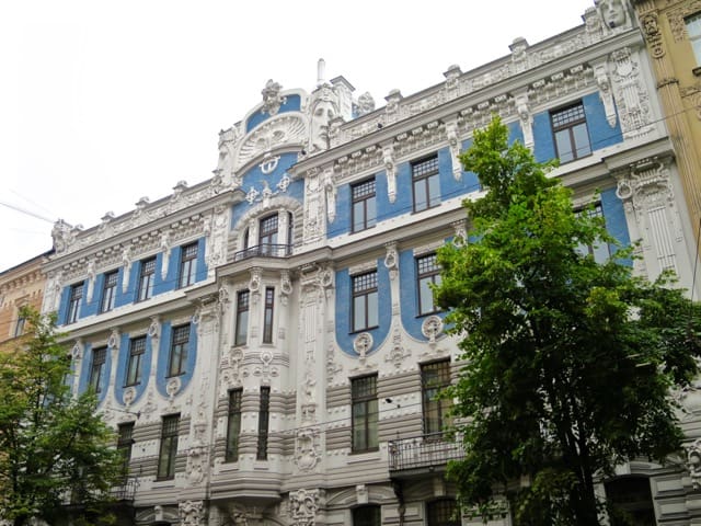Arguably Eisenstein's most famous design: this building is located at no. 10, Elizabetes Street.