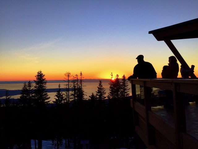 grouse mountain sunset view photo