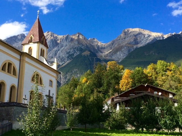 church-grins-mountains-photo