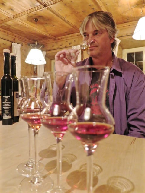 Christoph Kössler schnaps tasting