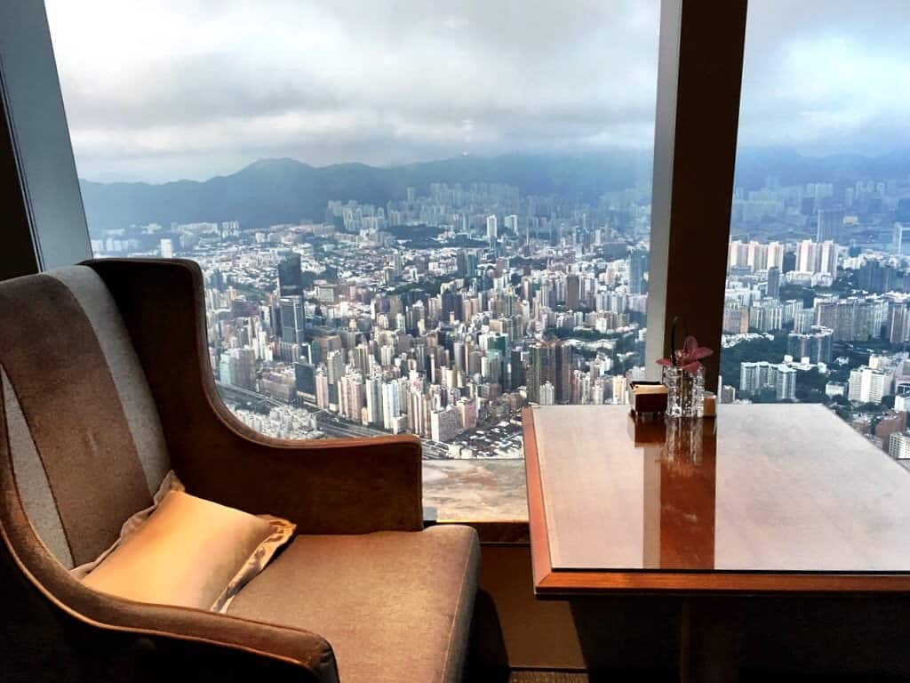 The view from the Ritz-Carlton Hong Kong.