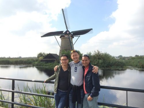 Eugene and Allan visiting me in Holland.