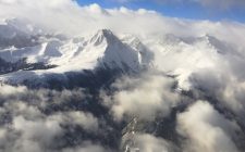 Plane views – Innsbruck in winter mountain peaks tirol-photo