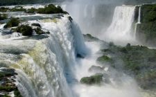 Experiencing the Iguazu Falls The view from a platform of the Brazil side of the Falls.