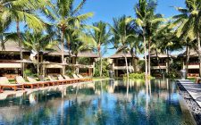 A piece of paradise at Constance Prince Maurice A view of the Junior Suites from the pool. My suite was on the upper floor in the far right.