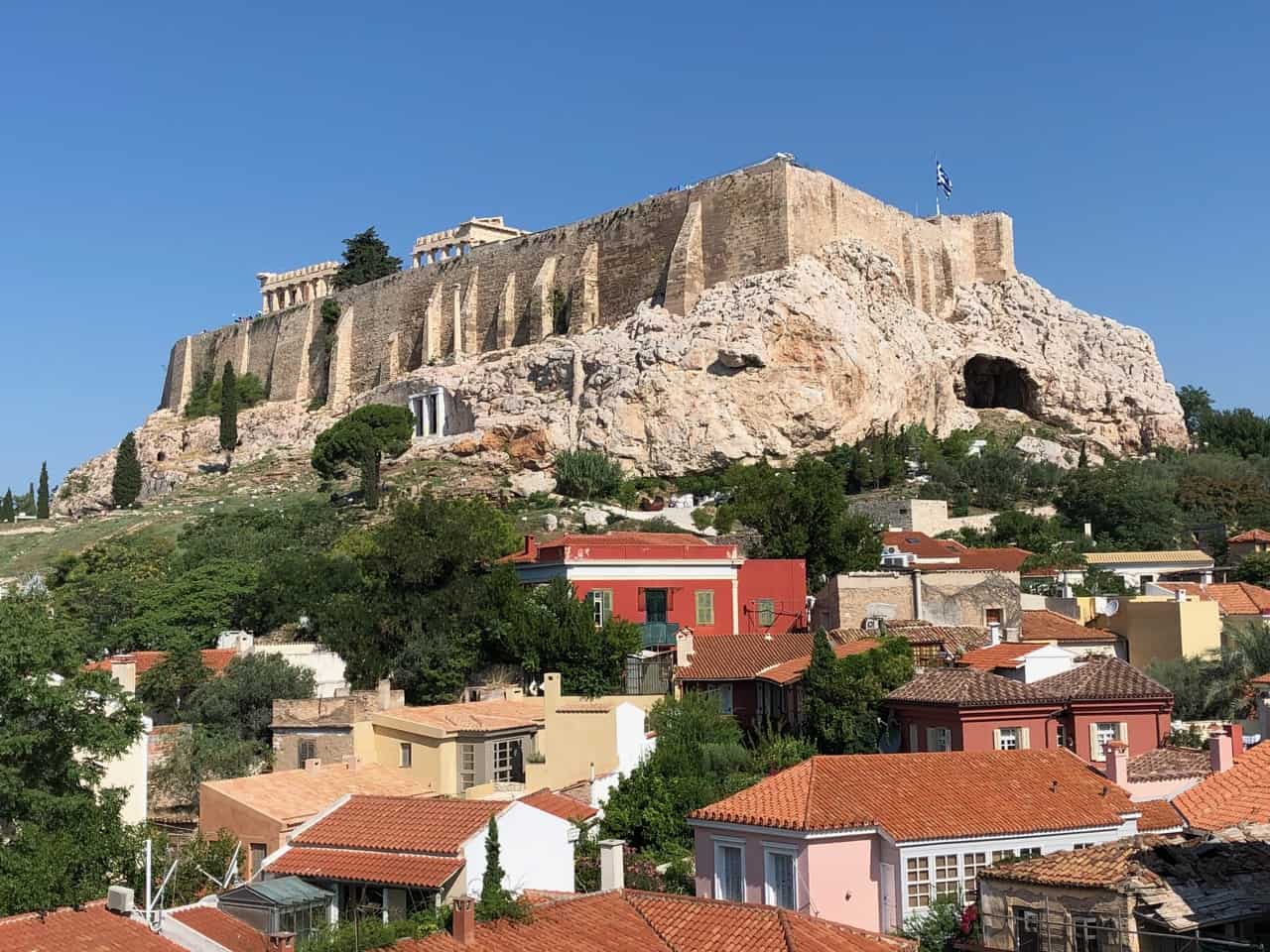 A panoramic view of Athens from a plane window | Velvet Escape