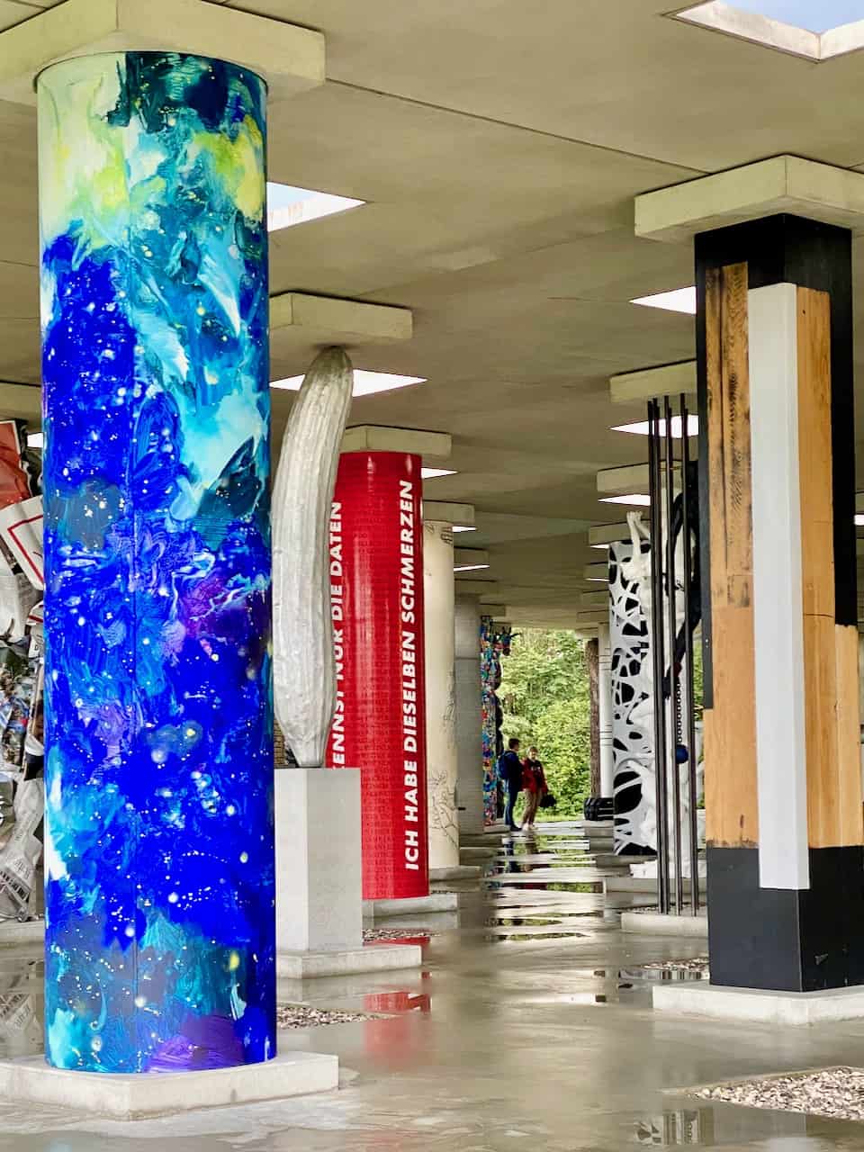 The columns of STOA 169 in Polling, Germany | Velvet Escape