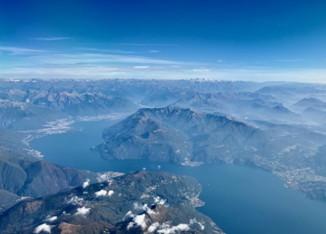 aerial view lago maggiore