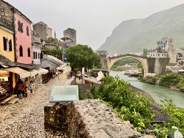 mostar in the rain